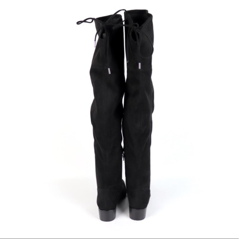 Marc Fisher Yuna Faux Suede Over the Knee Pointed Toe Boots Size 7 Black - Picture 5 of 9